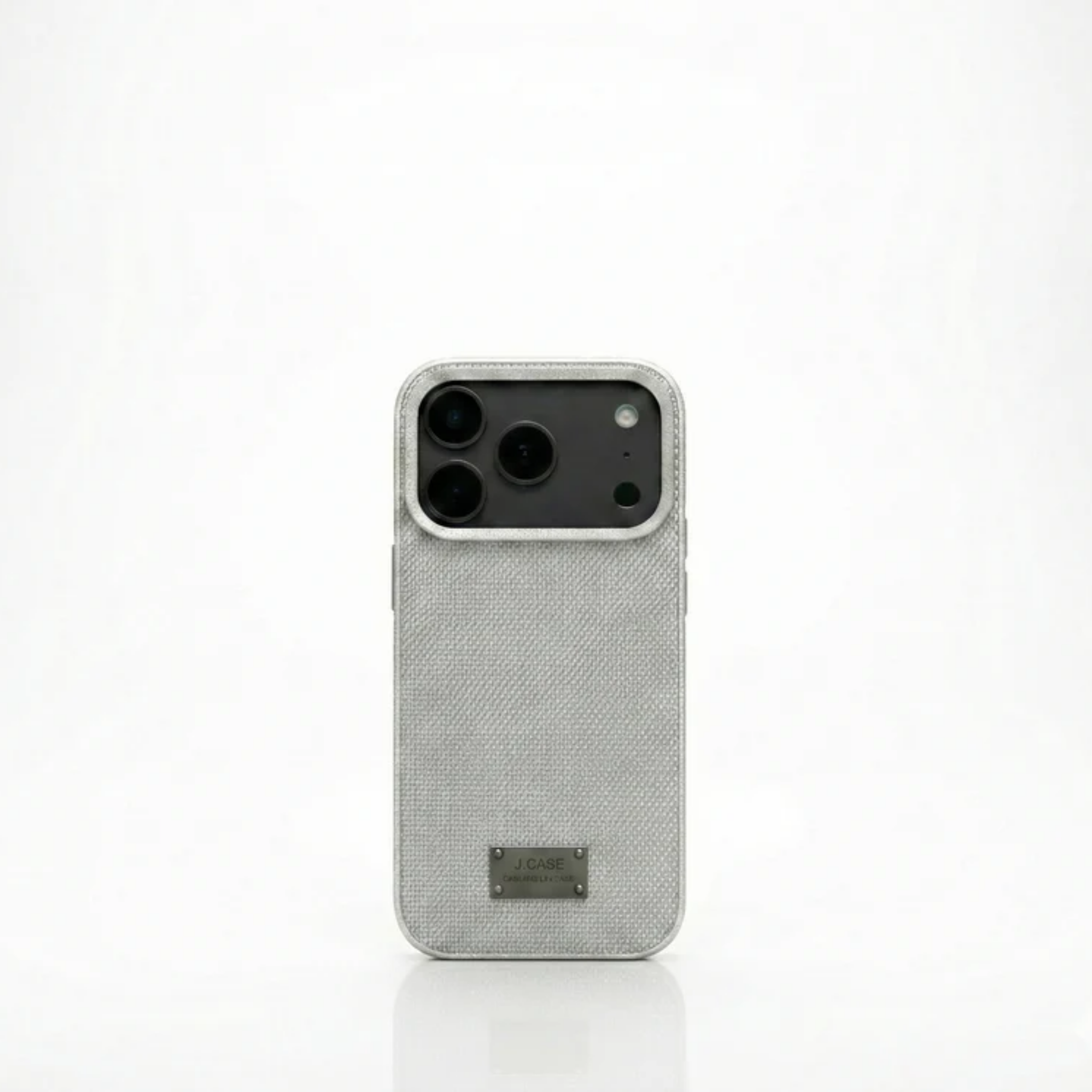 iPhone 17 Pro Max Metallic Textured Case with MagSafe - Silver Matte