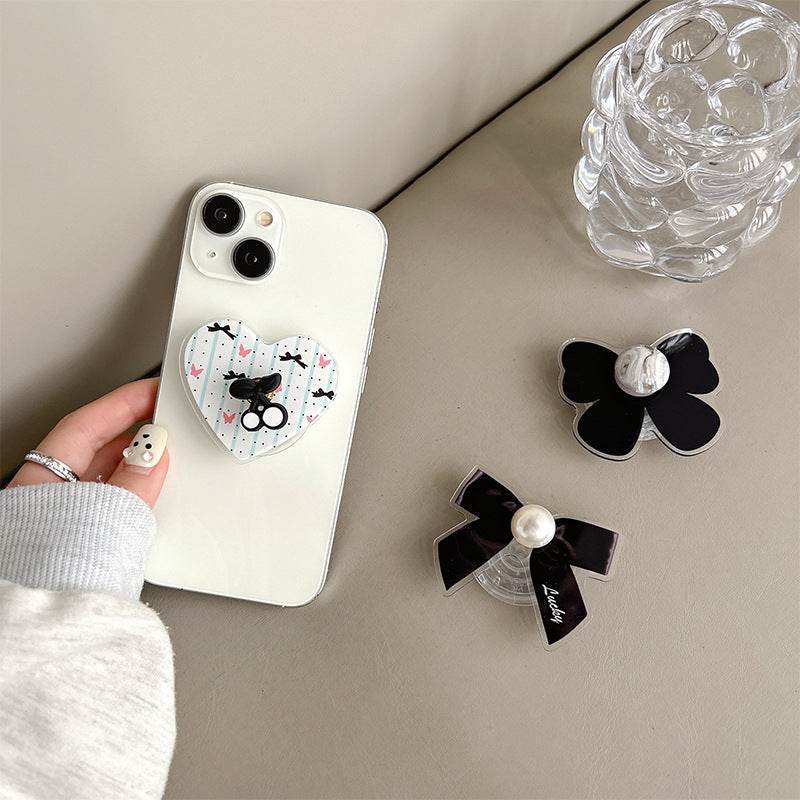 Elegant Bowknot Cherry Phone Gripper