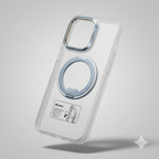 Transparent Magnetic Ring Case – Shockproof Cover for iPhone 16 Pro Max