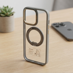 Transparent Magnetic Ring Case – Shockproof Cover for iPhone 16 Pro Max