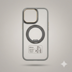 Transparent Magnetic Ring Case – Shockproof Cover for iPhone 16 Pro Max