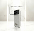 iPhone 17 Pro Max Metallic Textured Case with MagSafe - Silver Matte