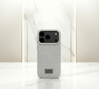 iPhone 17 Pro Max Metallic Textured Case with MagSafe - Silver Matte