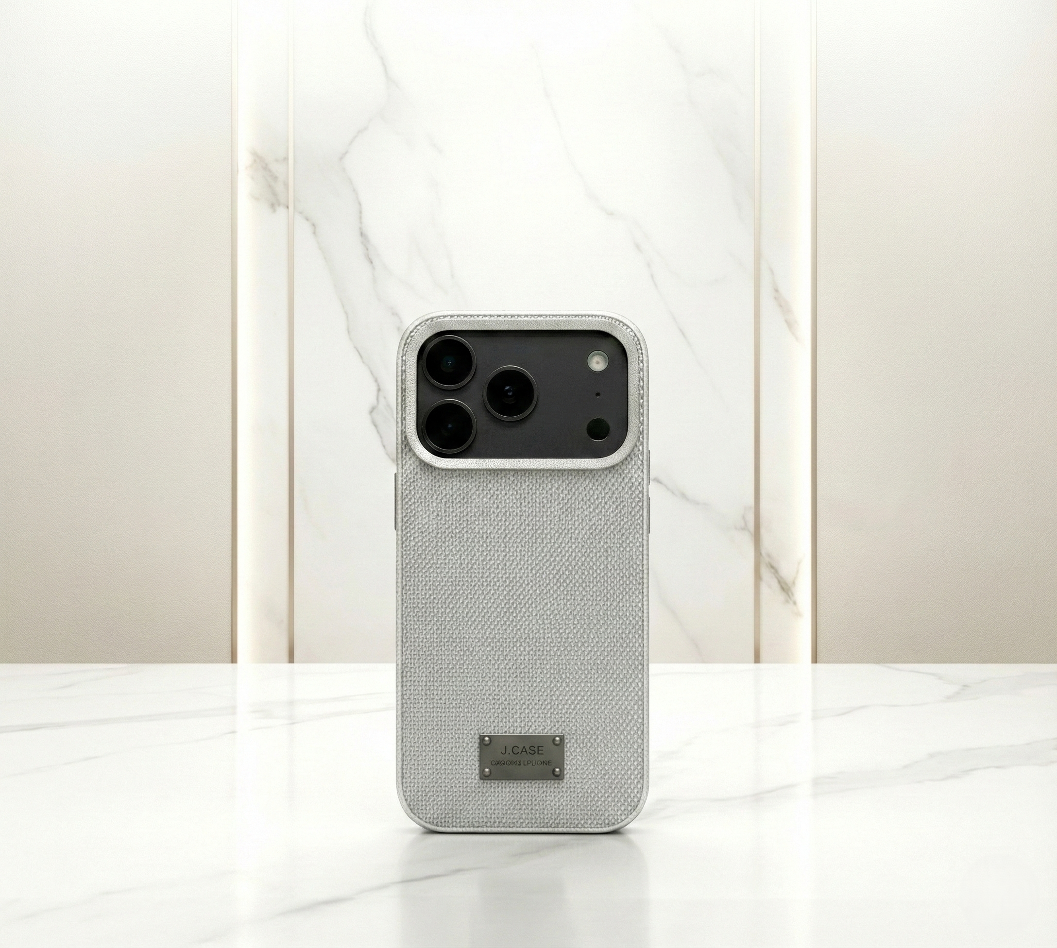 iPhone 17 Pro Max Metallic Textured Case with MagSafe - Silver Matte
