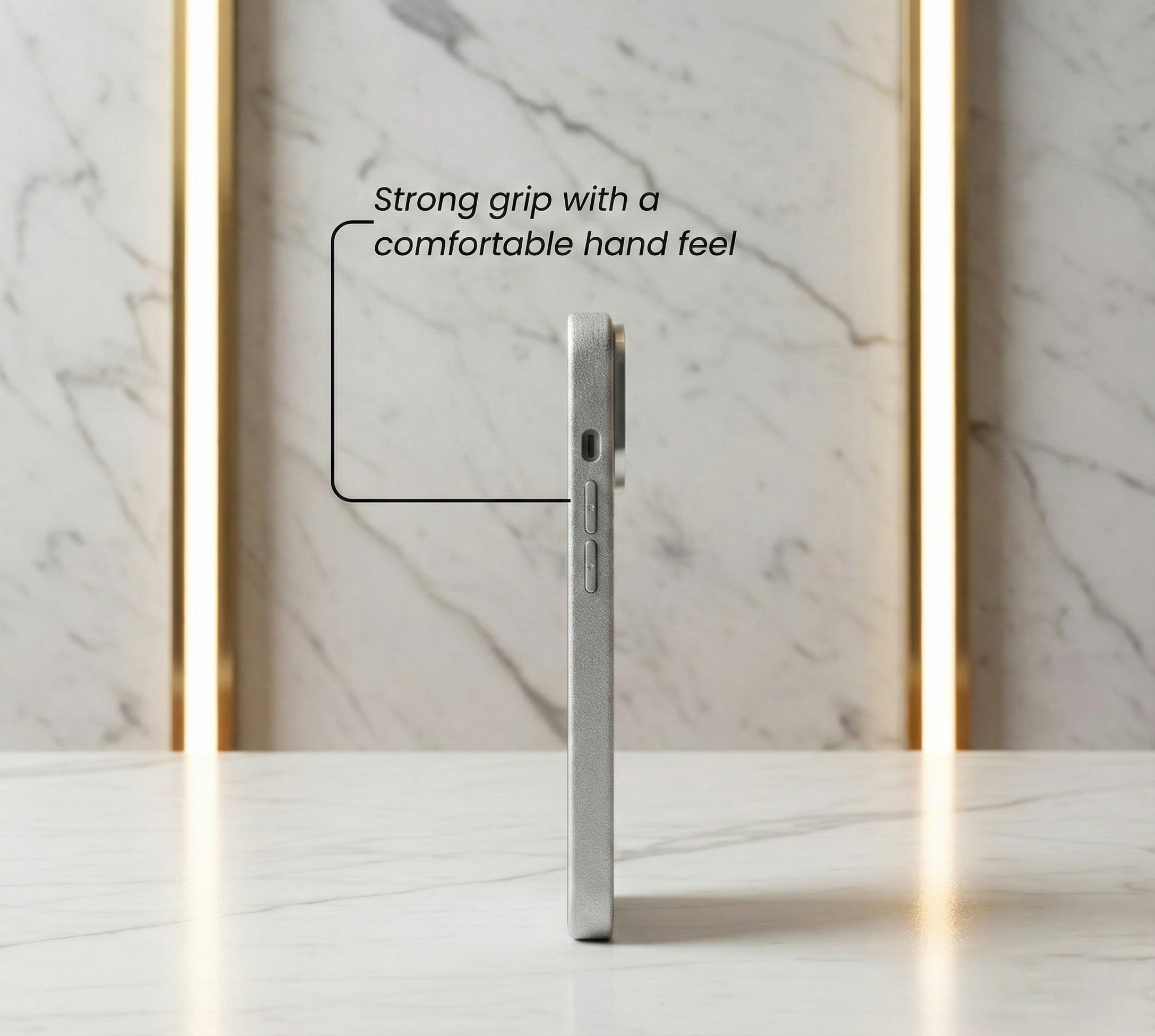 iPhone 17 Pro Max Metallic Textured Case with MagSafe - Silver Matte