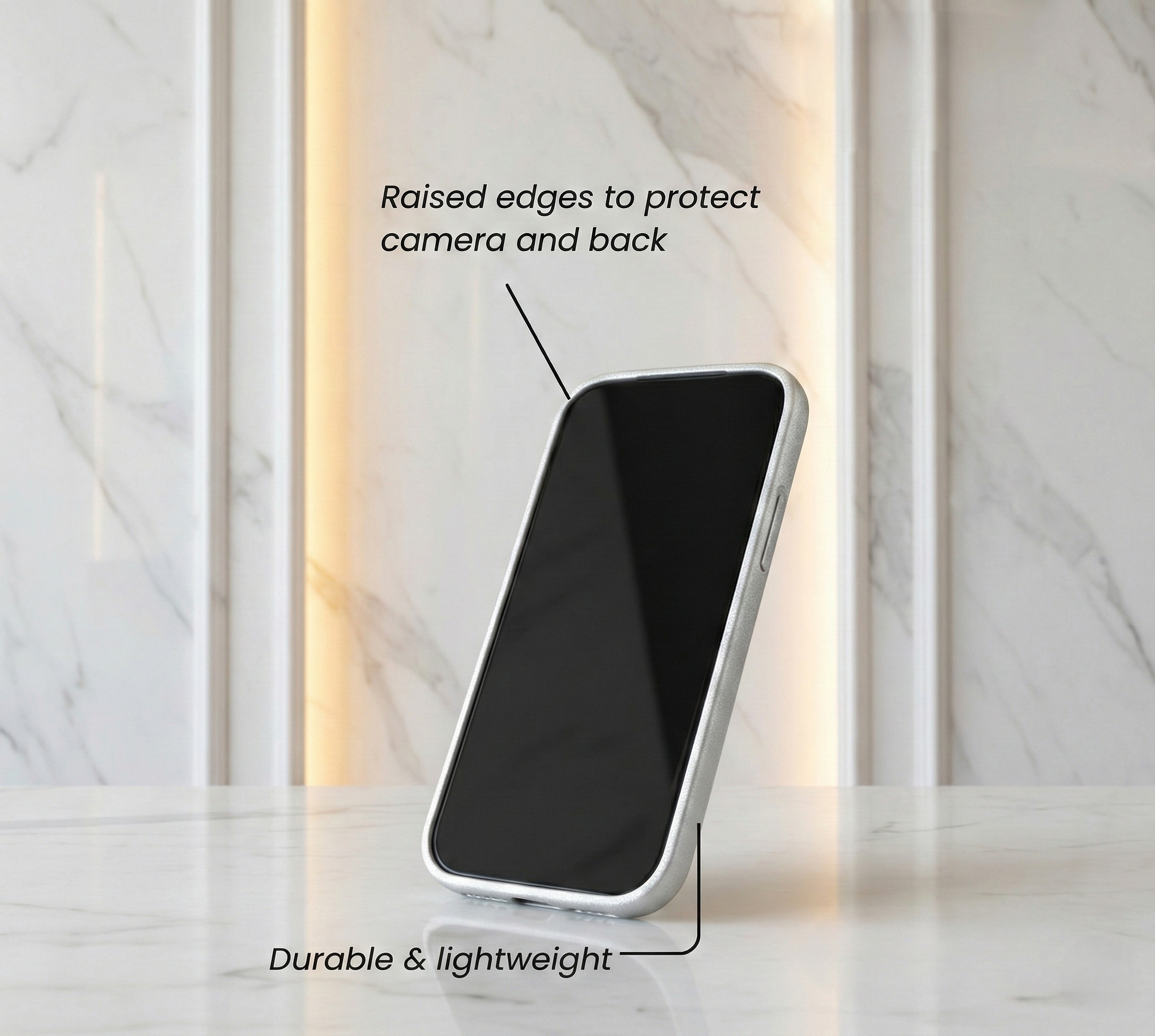 iPhone 17 Pro Max Metallic Textured Case with MagSafe - Silver Matte