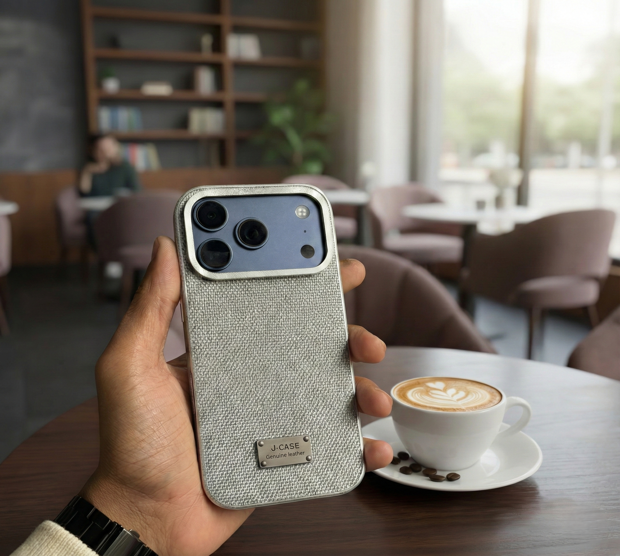 iPhone 17 Pro Metallic Textured Case with MagSafe - Silver Matte