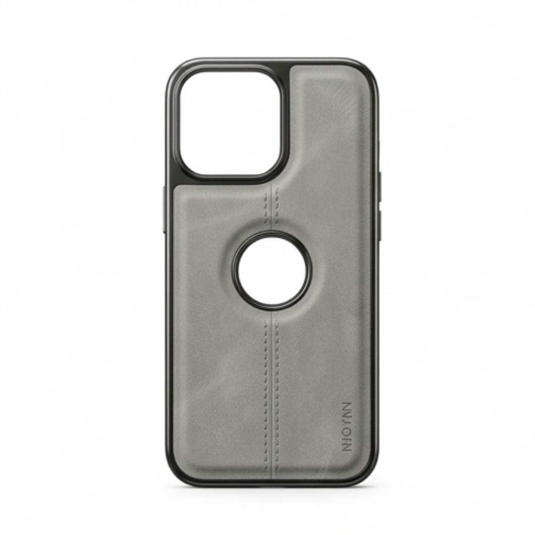 Premium Leather Magnetic Case – Luxury Grey Finish for iPhone 16 Pro Max