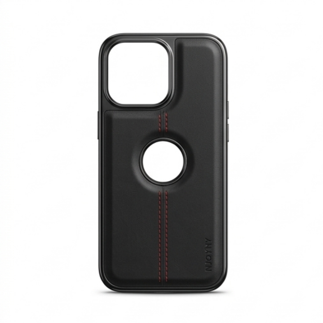 Premium Leather Magnetic Case – Luxury Black Finish for iPhone 16 Pro Max