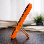iPhone 17 Pro Max Soft Silicone MagSafe Case with Hidden Kickstand - Vibrant Orange