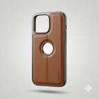 Premium Leather Magnetic Case – Luxury Gold Bronze Finish for iPhone 16 Pro Max