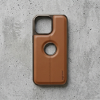 Premium Leather Magnetic Case – Luxury Gold Bronze Finish for iPhone 16 Pro Max