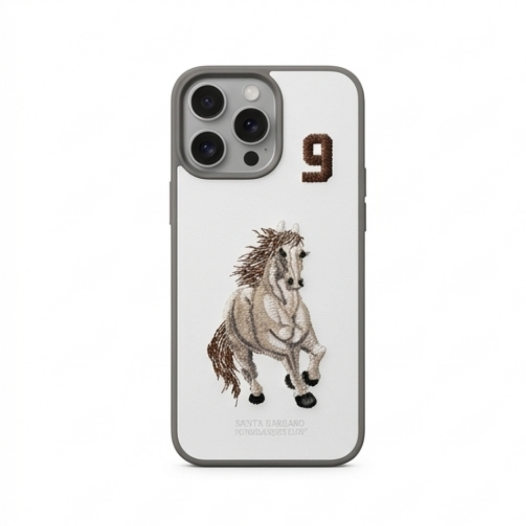 Santa Barbara Leather Case– Premium White Cover for iPhone Pro / Pro Max