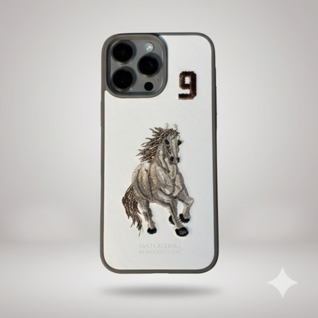Santa Barbara Leather Case– Premium White Cover for iPhone Pro / Pro Max