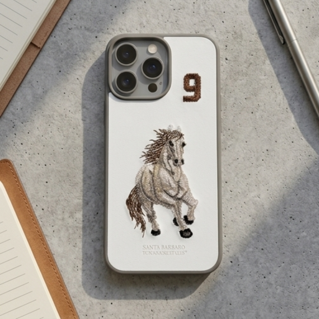 Santa Barbara Leather Case– Premium White Cover for iPhone Pro / Pro Max