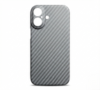 iPhone 16 Hard Case with Premium Carbon Fiber Texture & MagSafe - Matte Black