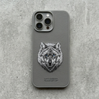 Santa Barbara Leather Case – Premium Gray Cover for iPhone Pro / Pro Max