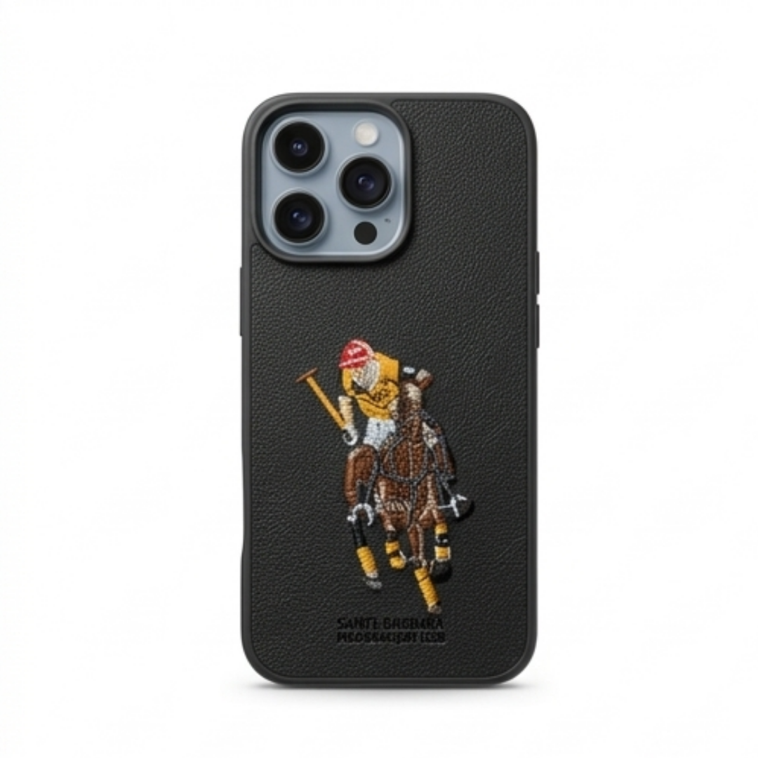 Santa Barbara Leather Case – Premium Black Cover for iPhone Pro / Pro Max