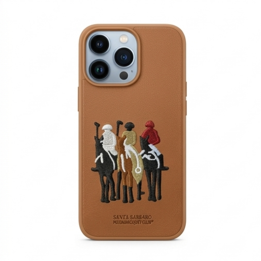 Santa Barbara Leather Case – Premium Brown Cover for iPhone Pro / Pro Max