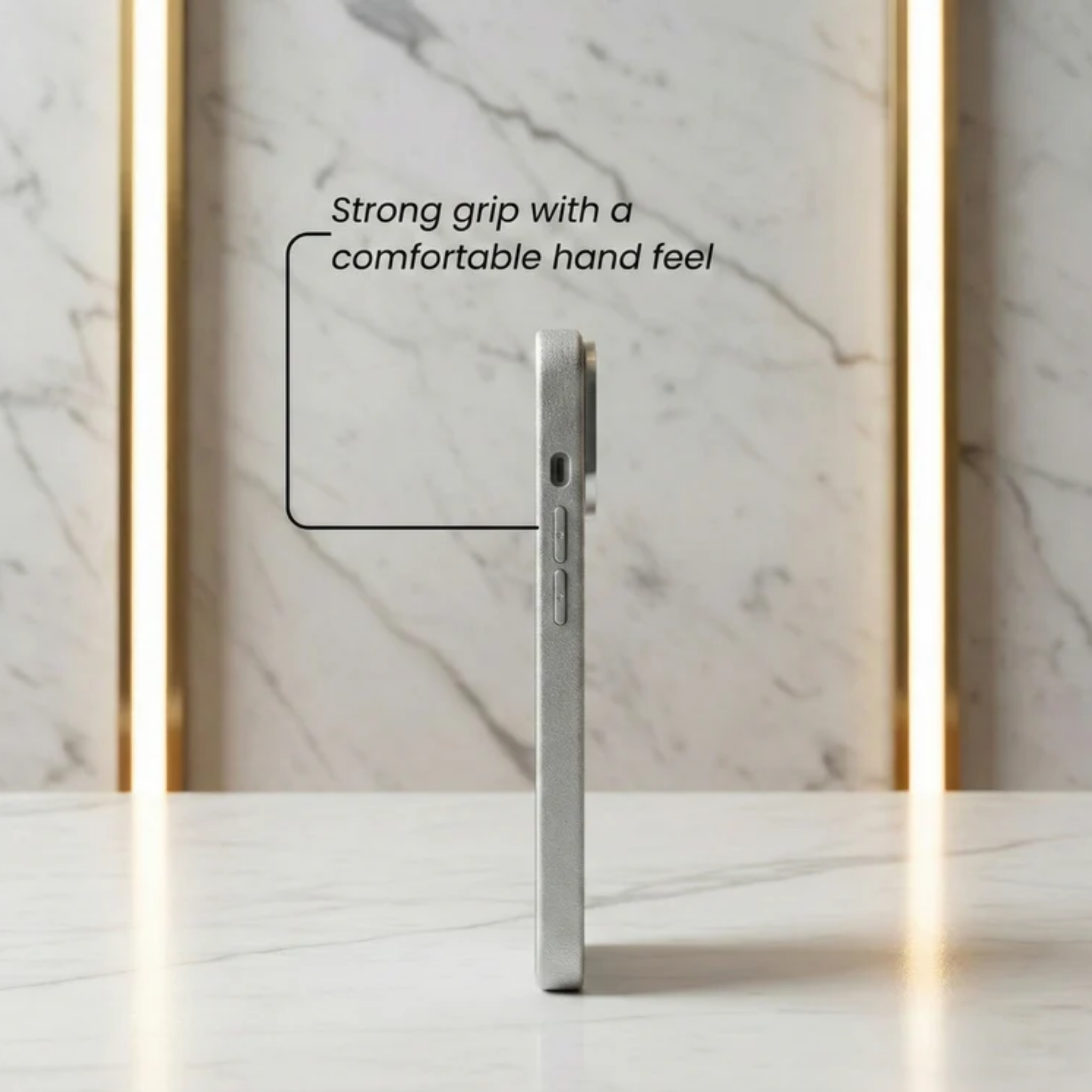 iPhone 17 Pro Max Metallic Textured Case with MagSafe - Silver Matte