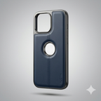 Premium Leather Magnetic Case – Luxury Blue Finish for iPhone 16 Pro Max
