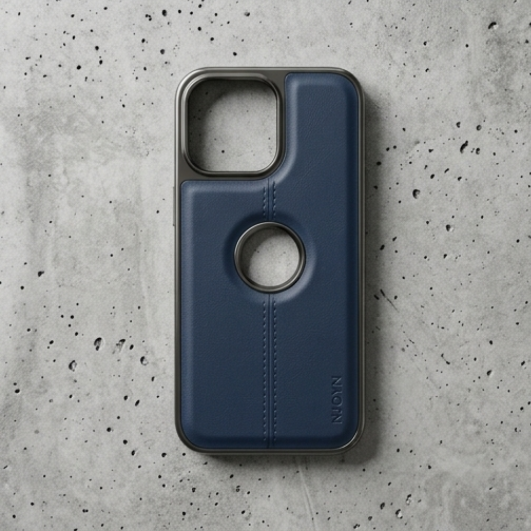 Premium Leather Magnetic Case – Luxury Blue Finish for iPhone 16 Pro Max